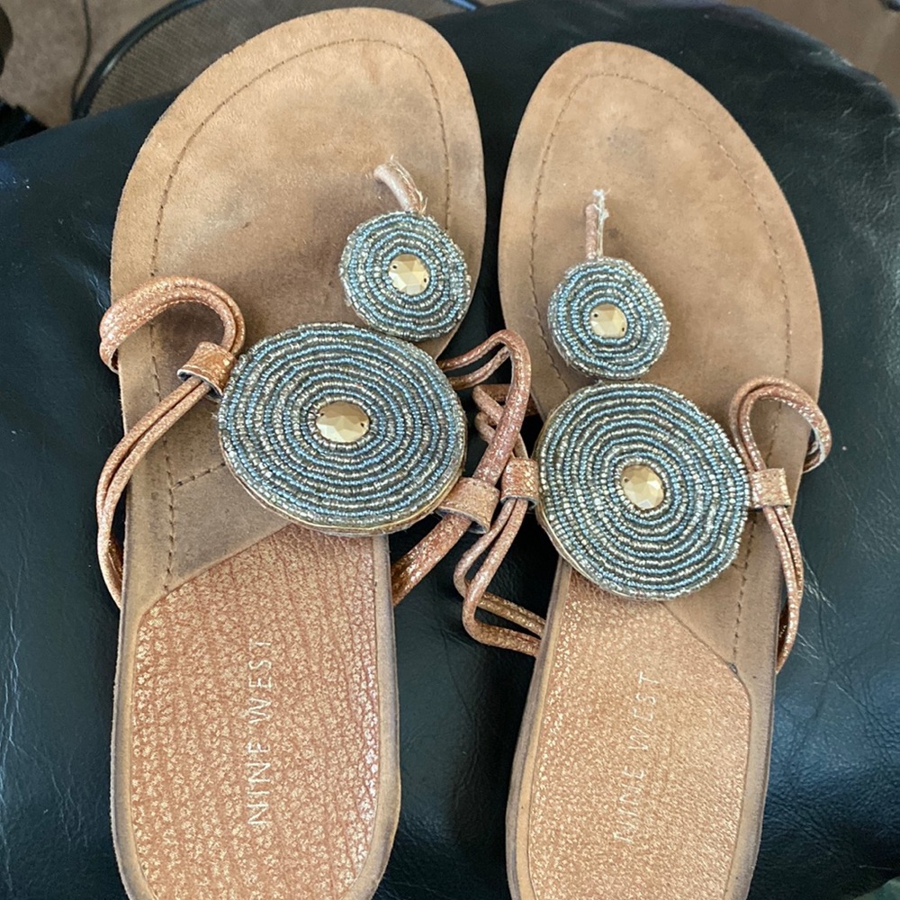 Nine West Beaded Sandals